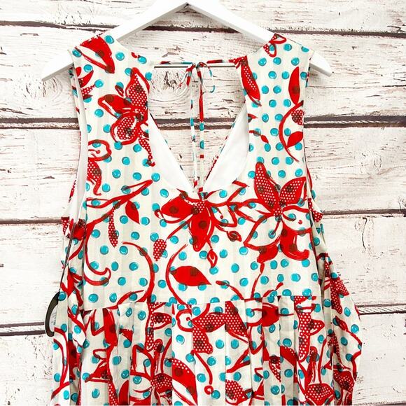 ANTHROPOLOGIE Eva Franco Fit and Flare Floral Dress Sz 12 - Picture 6 of 10